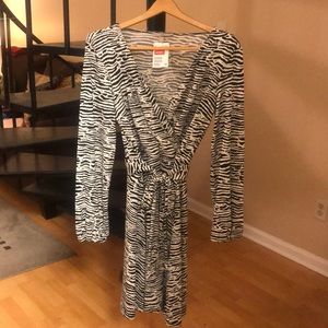 Black and white animal print dress